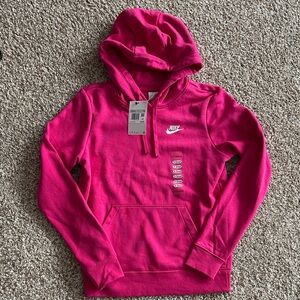 Nike Women's Club Fleece Hoodie in Rush Pink